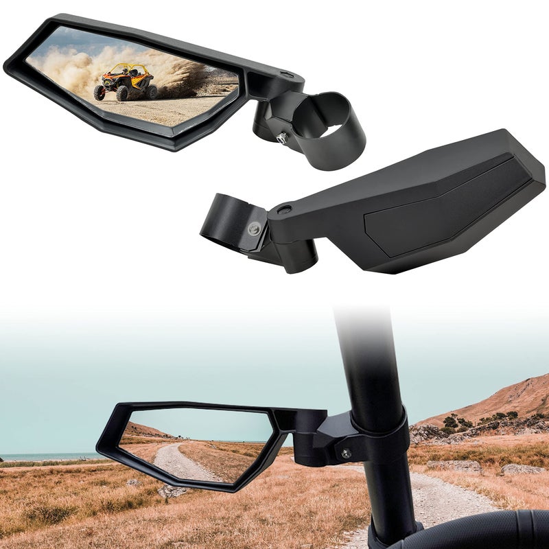 SAUTVS Adjustable Folding Side Rear View Mirrors for RZR PRO XP/PRO S/PRO R/Turbo R, High-Definition Side Mirrors for Polaris RZR PRO XP/PRO R/PRO S/Turbo R 2020-2025 Accessories(#2883762, One Pair) - Image 1